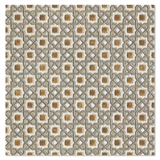 Gulvflis <strong>Udanin</strong>  Flerfarget Matt-Sateng 44x44 cm
